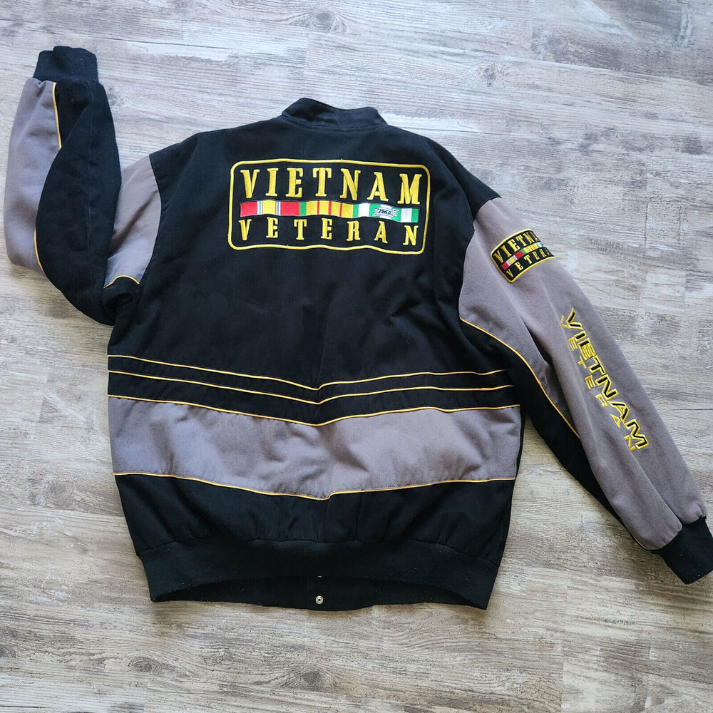 Vietnam Veteran Vintage Brigade Jacket Size 2XL Bomber Military Recon Patch Coat